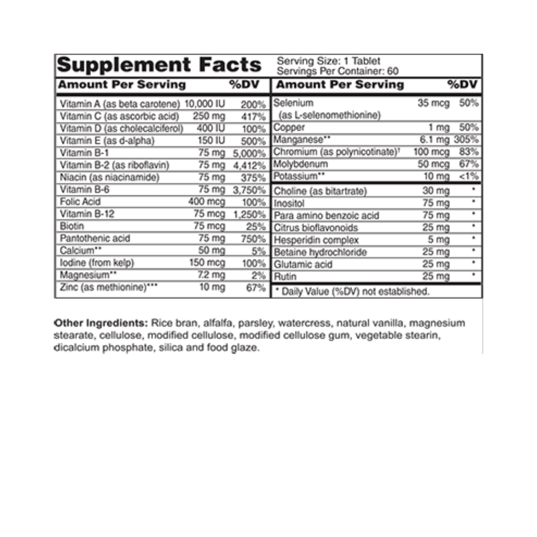 Essentials MultiVitamin & Mineral / No Iron